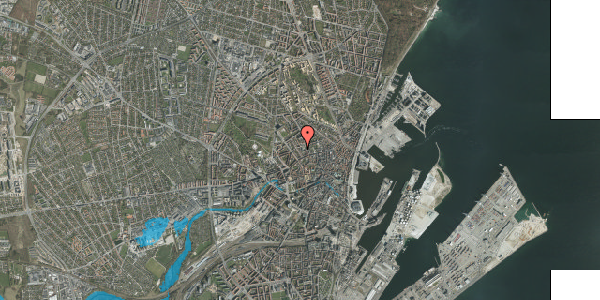 Oversvømmelsesrisiko fra vandløb på Lollandsgade 28, 1. mf, 8000 Aarhus C