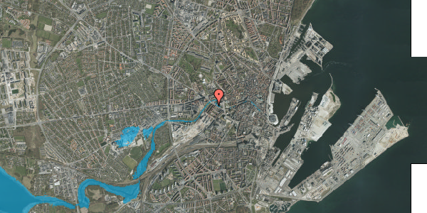 Oversvømmelsesrisiko fra vandløb på Lundbyesgade 4, 3. tv, 8000 Aarhus C