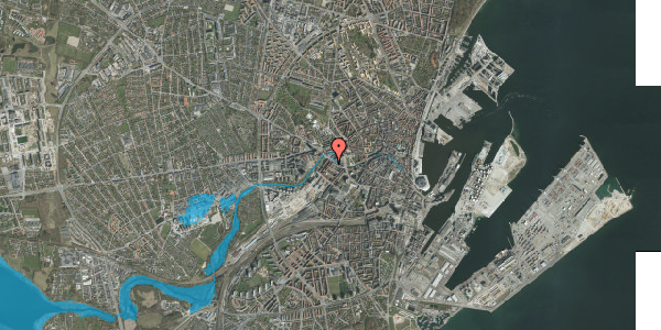 Oversvømmelsesrisiko fra vandløb på Lundbyesgade 7, 3. th, 8000 Aarhus C