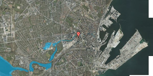 Oversvømmelsesrisiko fra vandløb på Lundbyesgade 21, 4. tv, 8000 Aarhus C