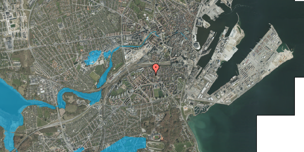 Oversvømmelsesrisiko fra vandløb på Lundingsgade 6, 4. tv, 8000 Aarhus C