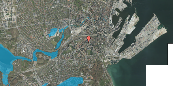 Oversvømmelsesrisiko fra vandløb på Lundingsgade 8, 1. tv, 8000 Aarhus C