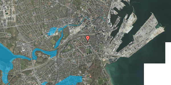 Oversvømmelsesrisiko fra vandløb på Lundingsgade 17, 2. tv, 8000 Aarhus C