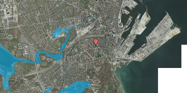 Oversvømmelsesrisiko fra vandløb på Lundingsgade 24, st. th, 8000 Aarhus C