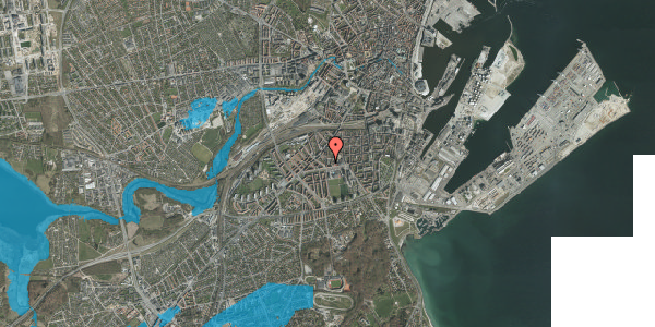Oversvømmelsesrisiko fra vandløb på Lundingsgade 33, 1. 106, 8000 Aarhus C