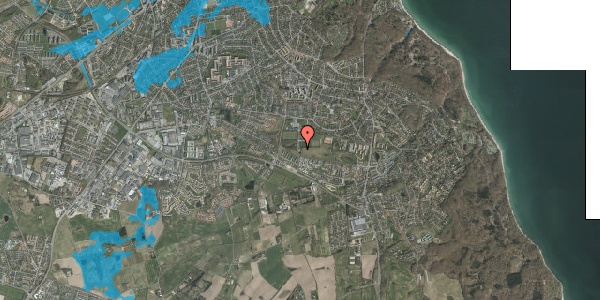 Oversvømmelsesrisiko fra vandløb på Lysengvej 12, 8270 Højbjerg
