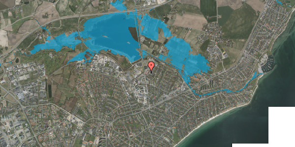 Oversvømmelsesrisiko fra vandløb på Lystrupvej 60, 8240 Risskov