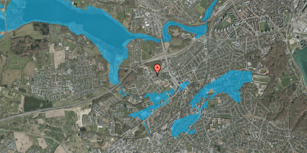 Oversvømmelsesrisiko fra vandløb på Markvangen 9E, 8260 Viby J