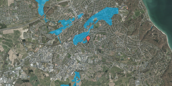Oversvømmelsesrisiko fra vandløb på Marslevvej 9A, 8270 Højbjerg