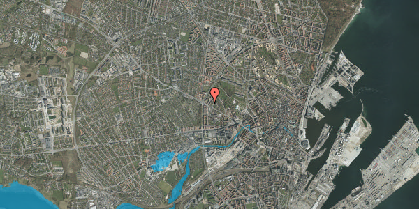 Oversvømmelsesrisiko fra vandløb på Martin Vahls Vej 2, st. tv, 8000 Aarhus C