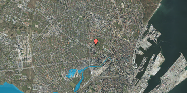 Oversvømmelsesrisiko fra vandløb på Martin Vahls Vej 14, 1. tv, 8000 Aarhus C