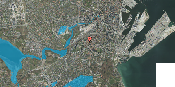 Oversvømmelsesrisiko fra vandløb på Max Müllers Gade 15, 3. th, 8000 Aarhus C