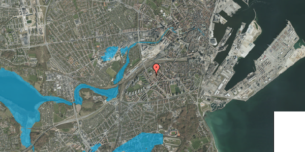 Oversvømmelsesrisiko fra vandløb på Max Müllers Gade 21, 2. tv, 8000 Aarhus C
