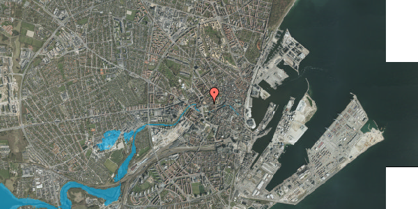 Oversvømmelsesrisiko fra vandløb på Møllegade 7A, 1. 1, 8000 Aarhus C