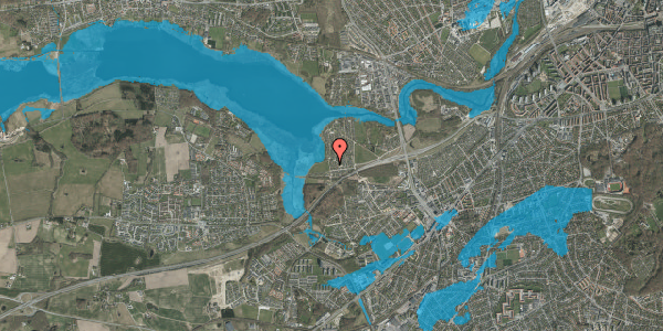 Oversvømmelsesrisiko fra vandløb på Haveforeningen Norringholm 453, 8260 Viby J