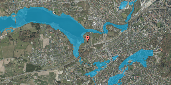 Oversvømmelsesrisiko fra vandløb på Haveforeningen Norringholm 458, 8260 Viby J