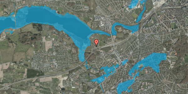 Oversvømmelsesrisiko fra vandløb på Haveforeningen Norringholm 467, 8260 Viby J