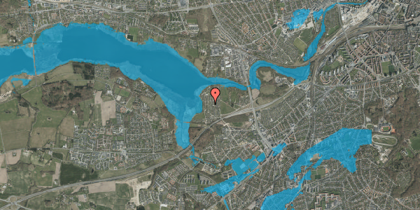 Oversvømmelsesrisiko fra vandløb på Haveforeningen Norringholm 481, 8260 Viby J