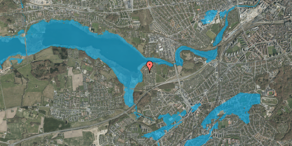 Oversvømmelsesrisiko fra vandløb på Haveforeningen Norringholm 525, 8260 Viby J