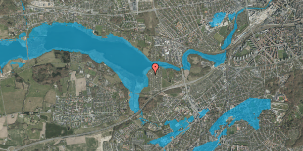 Oversvømmelsesrisiko fra vandløb på Haveforeningen Norringholm 528, 8260 Viby J