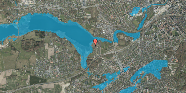 Oversvømmelsesrisiko fra vandløb på Haveforeningen Norringholm 572, 8260 Viby J