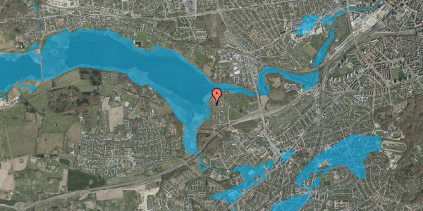 Oversvømmelsesrisiko fra vandløb på Haveforeningen Norringholm 574, 8260 Viby J