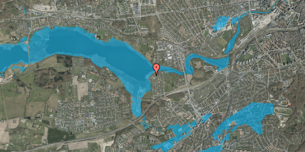 Oversvømmelsesrisiko fra vandløb på Haveforeningen Norringholm 585, 8260 Viby J