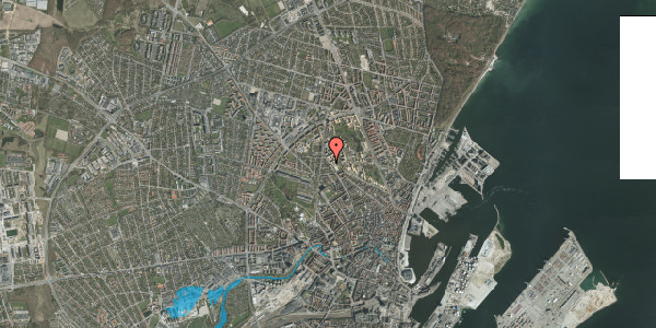 Oversvømmelsesrisiko fra vandløb på Ny Munkegade 131, 8000 Aarhus C