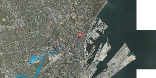 Oversvømmelsesrisiko fra vandløb på Nørre Allé 11, 1. tv, 8000 Aarhus C