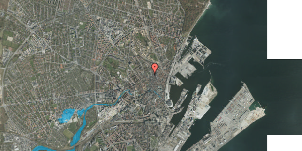 Oversvømmelsesrisiko fra vandløb på Nørre Allé 30, 3. 9, 8000 Aarhus C