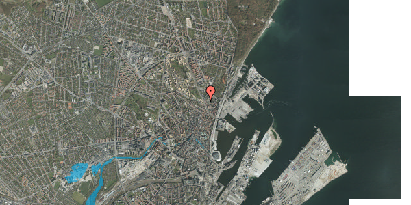 Oversvømmelsesrisiko fra vandløb på Nørrebrogade 14, st. tv, 8000 Aarhus C
