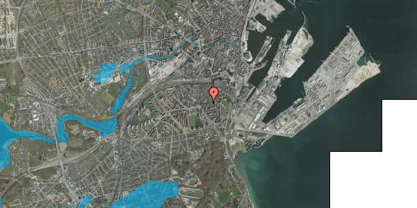 Oversvømmelsesrisiko fra vandløb på Odensegade 24, 3. tv, 8000 Aarhus C