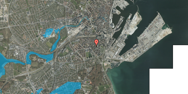 Oversvømmelsesrisiko fra vandløb på Odensegade 28, 4. tv, 8000 Aarhus C