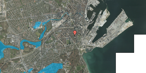 Oversvømmelsesrisiko fra vandløb på Odensegade 31, st. th, 8000 Aarhus C
