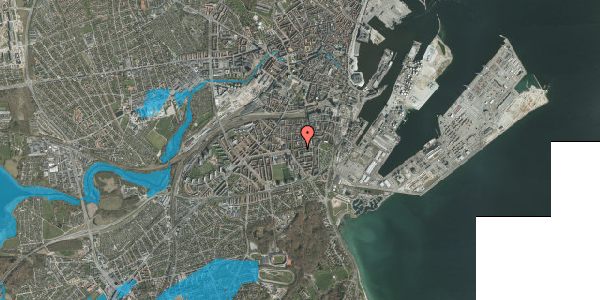 Oversvømmelsesrisiko fra vandløb på Odensegade 33, 4. , 8000 Aarhus C