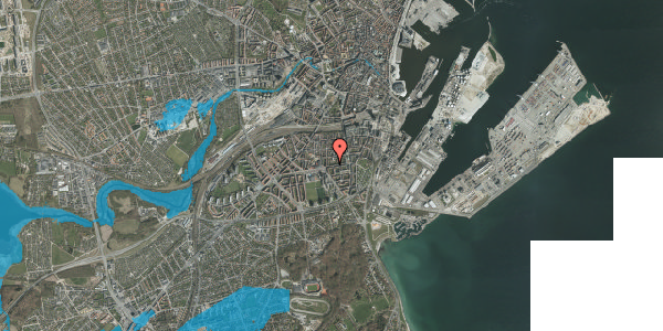 Oversvømmelsesrisiko fra vandløb på Odensegade 36, 4. , 8000 Aarhus C