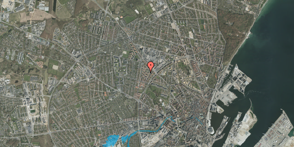 Oversvømmelsesrisiko fra vandløb på Otto Benzons Vej 15, st. tv, 8210 Aarhus V