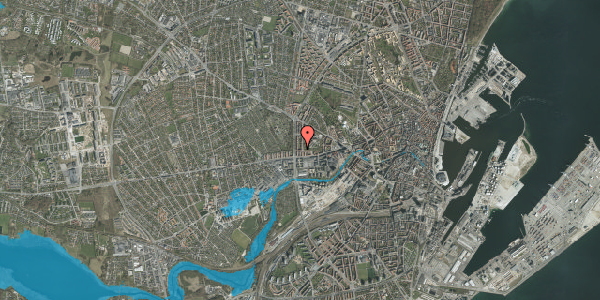 Oversvømmelsesrisiko fra vandløb på Regenburgsgade 8, st. tv, 8000 Aarhus C