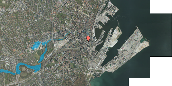 Oversvømmelsesrisiko fra vandløb på Rosenkrantzgade 1, 8000 Aarhus C