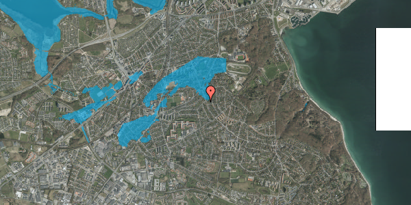 Oversvømmelsesrisiko fra vandløb på Rosenvangs Allé 114, 8270 Højbjerg