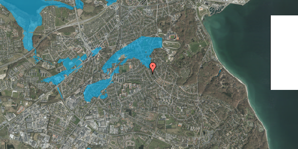 Oversvømmelsesrisiko fra vandløb på Rosenvangs Allé 126, 8270 Højbjerg
