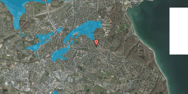 Oversvømmelsesrisiko fra vandløb på Rosenvangs Allé 138, 8270 Højbjerg