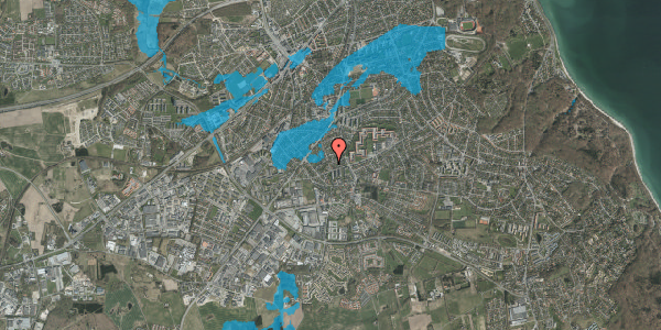Oversvømmelsesrisiko fra vandløb på Ryslingevej 27, 8270 Højbjerg