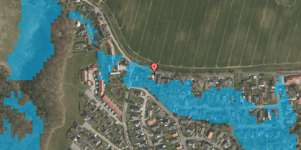 Oversvømmelsesrisiko fra vandløb på Sanatorievej 6, 8541 Skødstrup