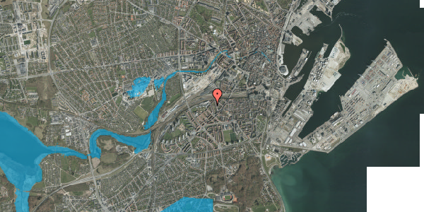 Oversvømmelsesrisiko fra vandløb på Schleppegrellsgade 20, kl. , 8000 Aarhus C