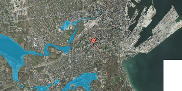 Oversvømmelsesrisiko fra vandløb på Skanderborgvej 1, 1. th, 8000 Aarhus C