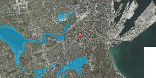 Oversvømmelsesrisiko fra vandløb på Skanderborgvej 21, 4. th, 8000 Aarhus C