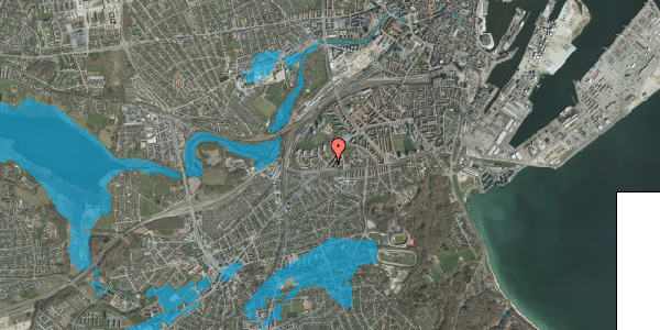 Oversvømmelsesrisiko fra vandløb på Skanderborgvej 37, 8000 Aarhus C