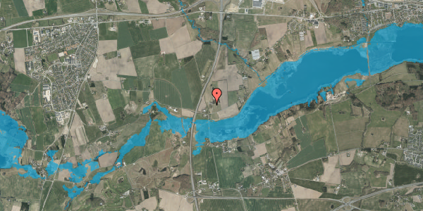 Oversvømmelsesrisiko fra vandløb på Skibbyvej 60, 8462 Harlev J