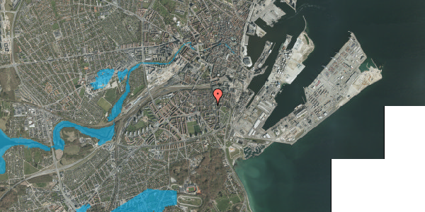 Oversvømmelsesrisiko fra vandløb på Skt. Pauls Kirkeplads 4, 2. , 8000 Aarhus C